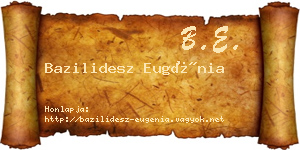 Bazilidesz Eugénia névjegykártya